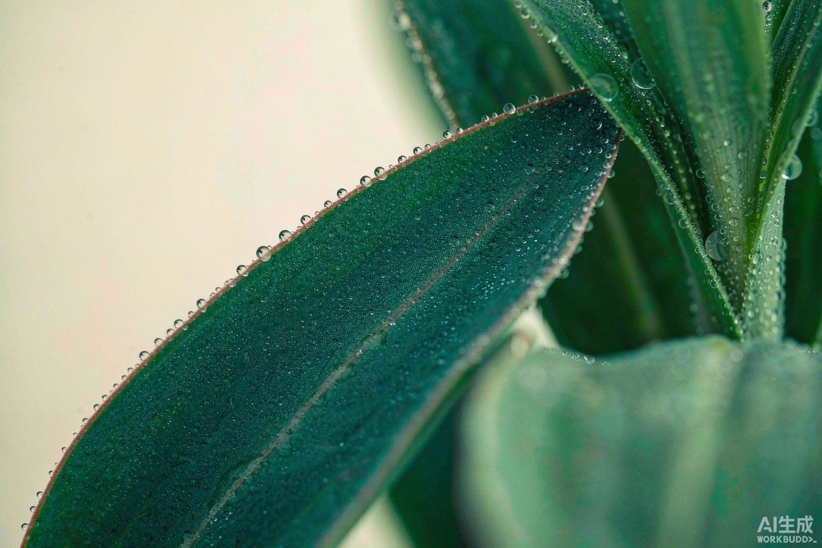 植物成分与绿叶水珠特写,Dr.Jane 皮肤管理