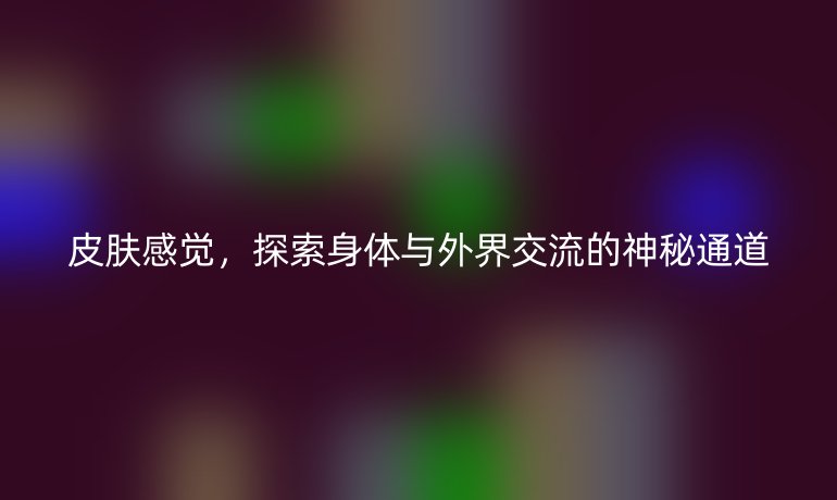 皮肤感觉,探索身体与外界交流的神秘通道