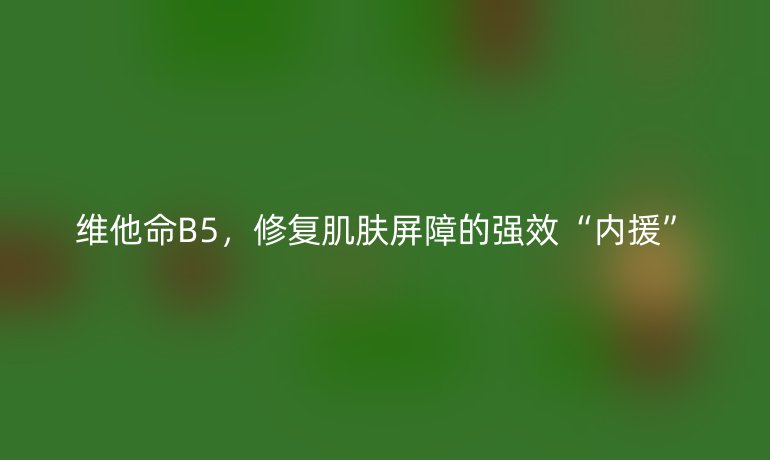 维他命B5，修复肌肤屏障的强效“内援”