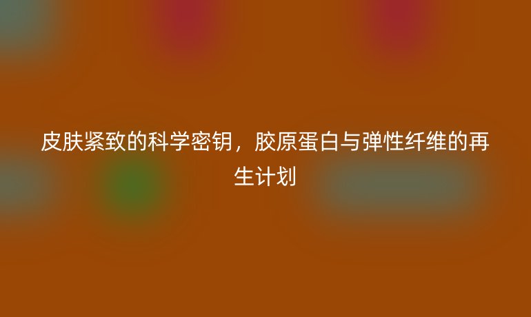 皮肤紧致的科学密钥，胶原蛋白与弹性纤维的再生计划