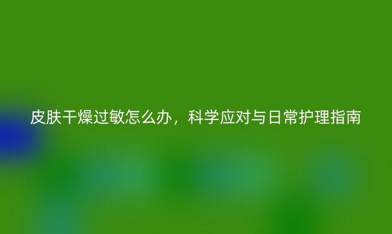 皮肤干燥过敏怎么办,科学应对与日常护理指南