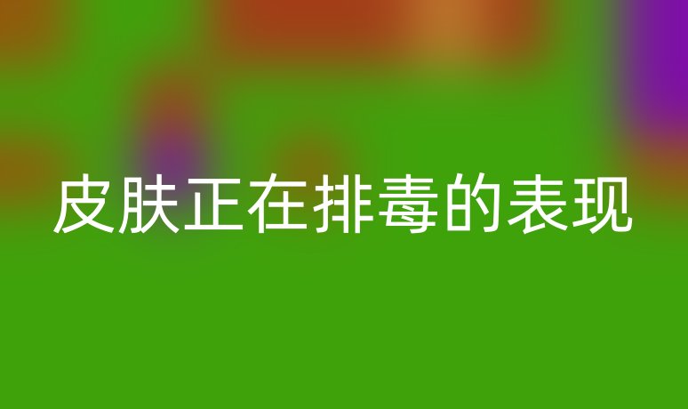 皮肤正在排毒的表现